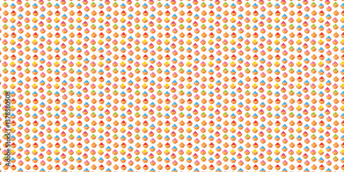 Seamless cupcake pattern background sweet dessert bakery food confectionery colorful repeat design vector art 100