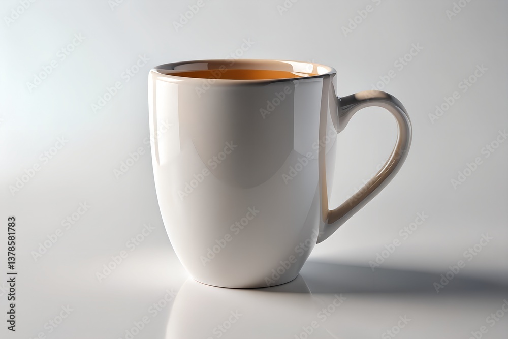 white cup on white background Mock Up template white cup on white background Mock Up template