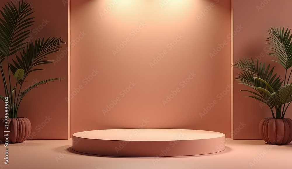 Fototapeta premium creative exhibition stage with artistic textures