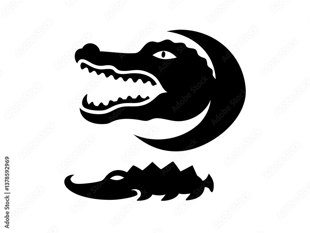 Black the crocodile logo Black the crocodile logo