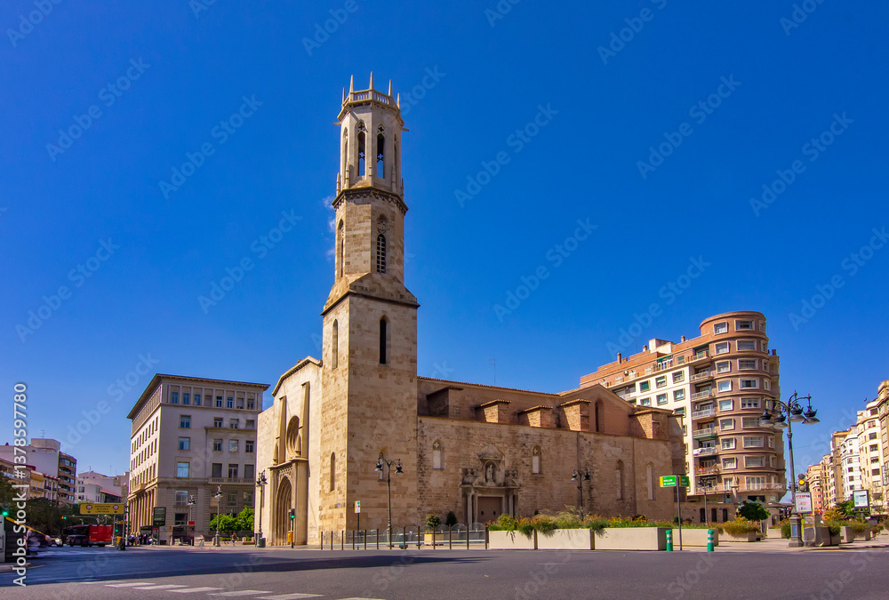 Obraz premium Church of Esglesia de Sant Agustí in Valencia, Spain