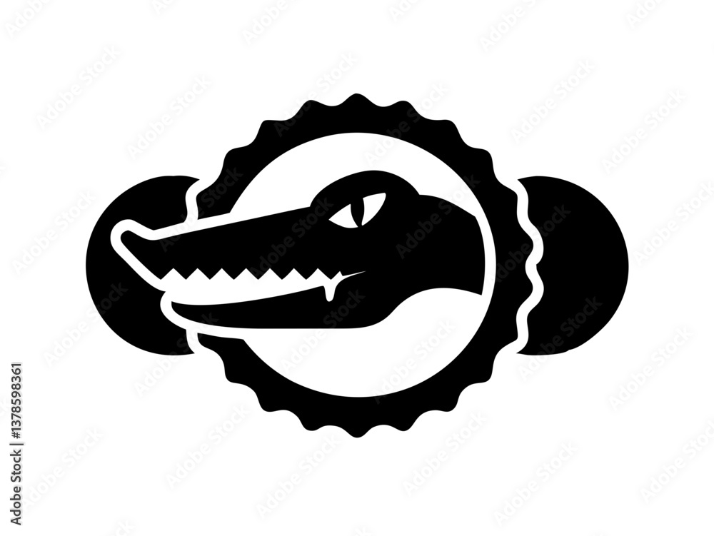 Black the crocodile logo Black the crocodile logo