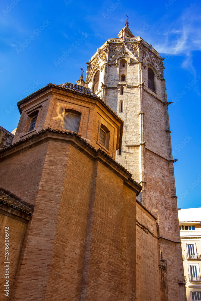 Exterior of the Valencia Cathedral, Spain
