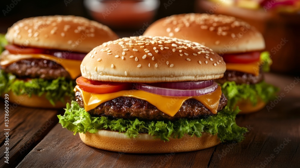 A fast-food burger restaurant displaying chicken, pork, and beef burgers, with price comparisons and meal deals, A fast-food burger restaurant displaying chicken, pork, and beef burgers, with price comparisons and meal deals,