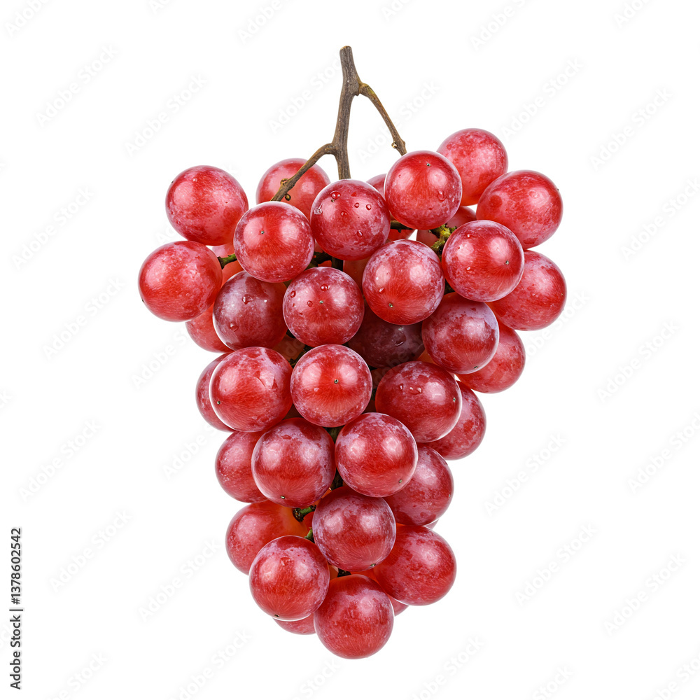 red grapes isolated on transparent background red grapes isolated on transparent background