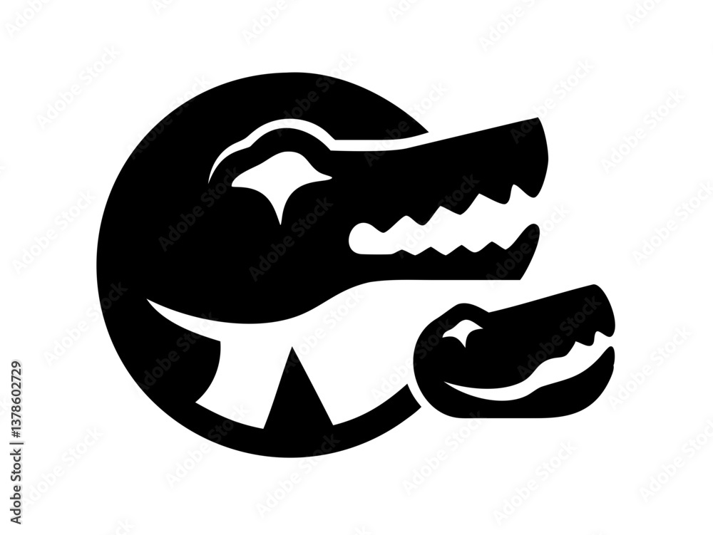Black the crocodile logo Black the crocodile logo
