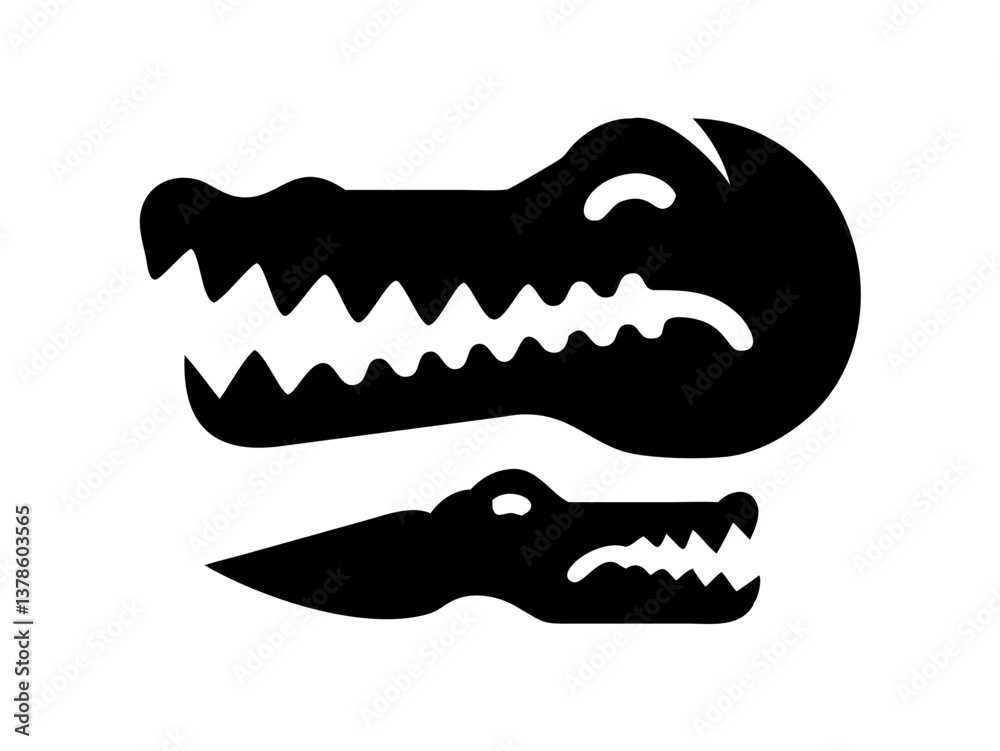 Black the crocodile logo Black the crocodile logo
