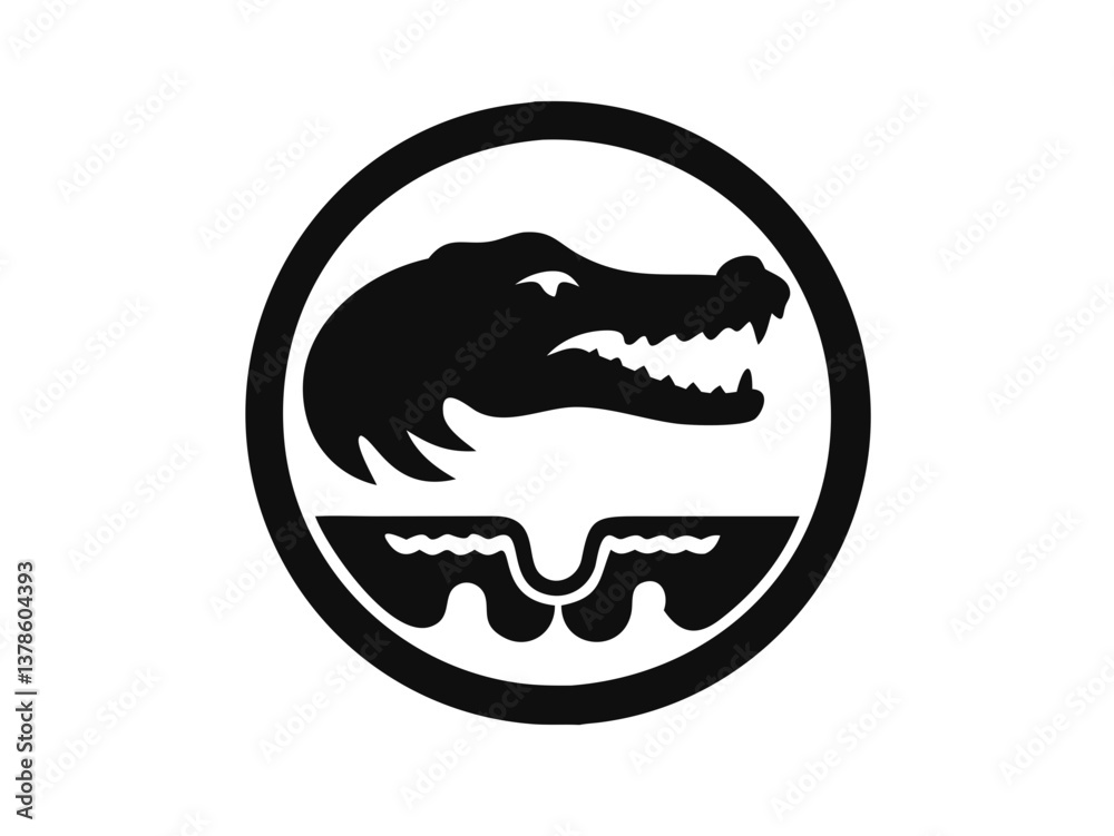 Black the crocodile logo Black the crocodile logo