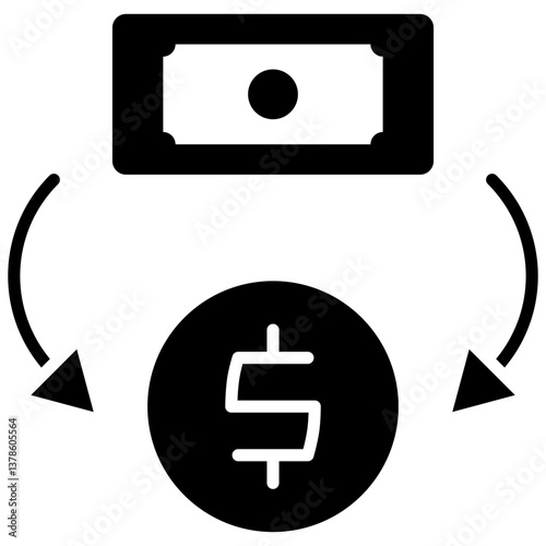 trade icon - solid line