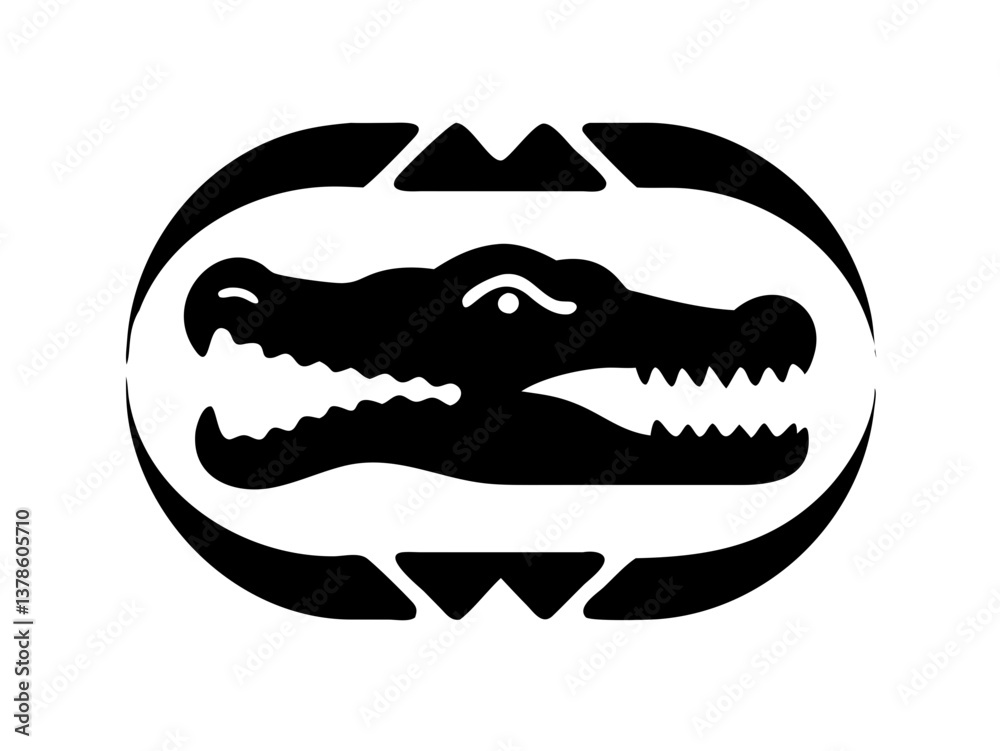 Black the crocodile logo Black the crocodile logo