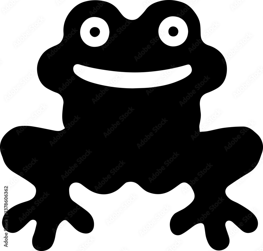 Happy Frog with Funny Legs Logo Icon Vector Happy Frog with Funny Legs Logo Icon Vector