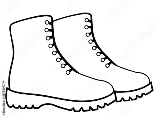 Army Boot Silhouette vector, Soldier Army Combat Boots Silhouette Vector, Combat Boots icon symbols