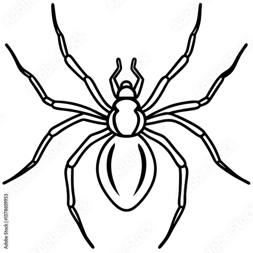 Modern Brown Recluse Spider Outline