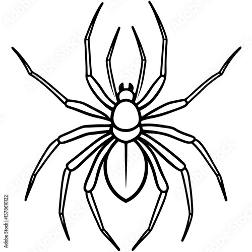 Modern Brown Recluse Spider Outline