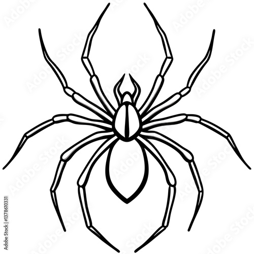 Modern Brown Recluse Spider Outline