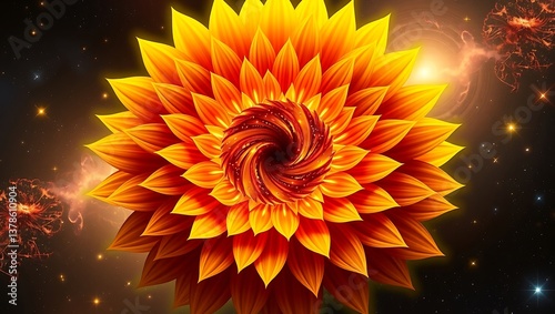 Red Orange Flower in light background