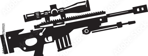 assault rifle vector illustration, rifle vector icon, rifle silhouette vector file
