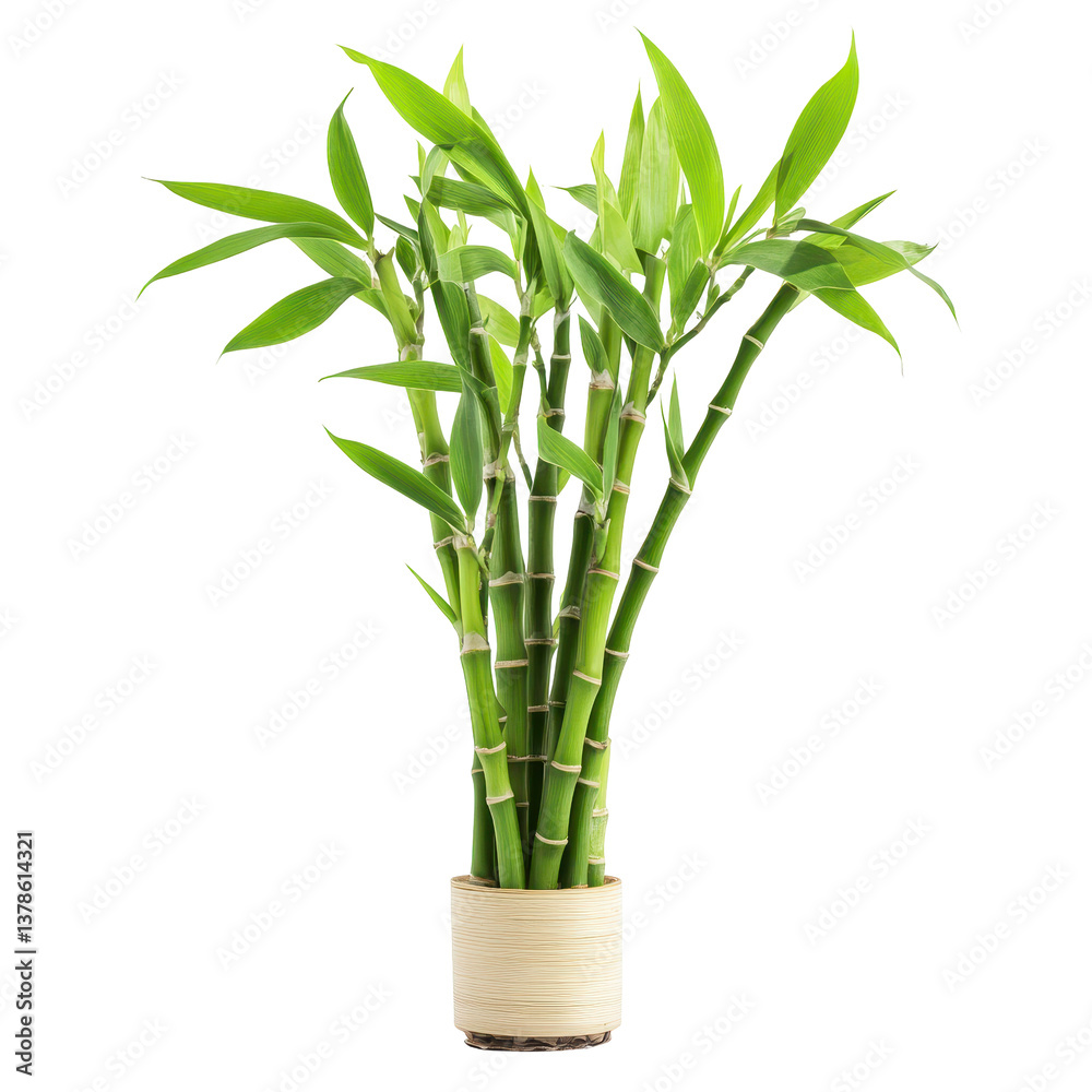 Fototapeta premium Lucky Bamboo isolated on white background