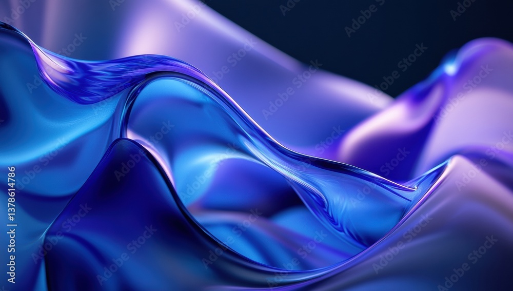 Obraz premium abstract blue silk background