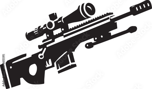 assault rifle vector illustration, rifle vector icon, rifle silhouette vector file