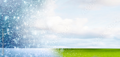 Jahrezeitenwechsel von Winter zu Sommer