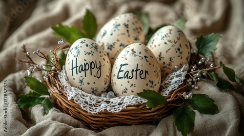 The exquisite Easter arrangement shows 