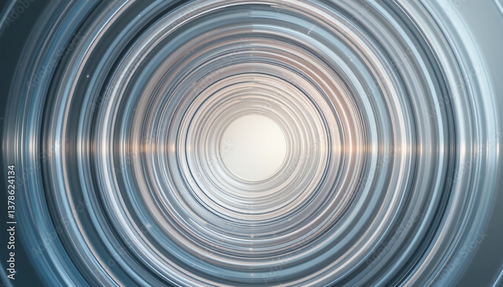 Fototapeta premium Exploring the depths of circular motion abstract digital space motion graphics futuristic environment aerial view concept of infinity