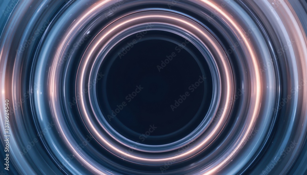 Fototapeta premium Dynamic circular motion animation digital space graphic design futuristic environment abstract viewpoint visual concept for digital art creation
