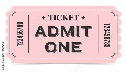 Retro vector ticket