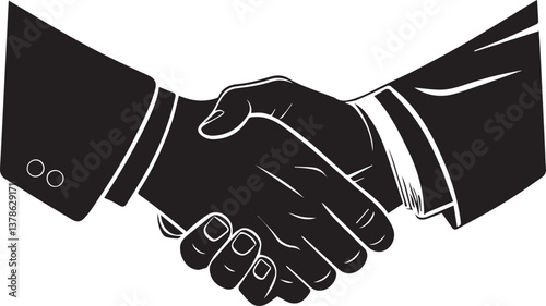 handshake vector illustration, handshake vector icon, handshake vector isolated on white background