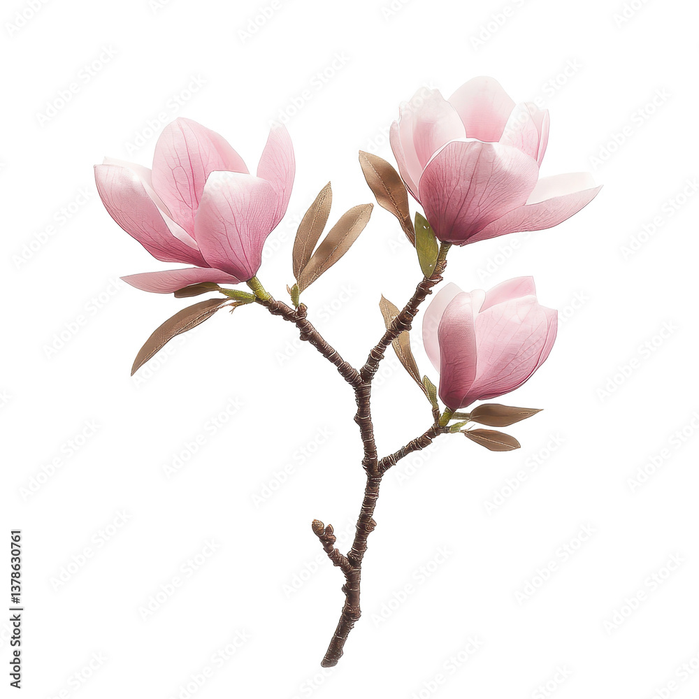 Obraz premium Magnolia isolated on white background