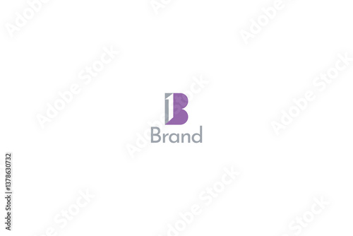 Number 1B Logo design, suitable for finance and banking brands. 