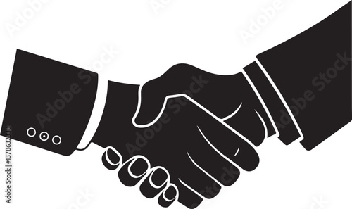 handshake vector illustration, handshake vector icon, handshake vector isolated on white background