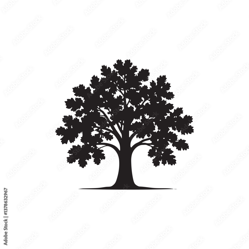 Obraz premium vector tree silhouette