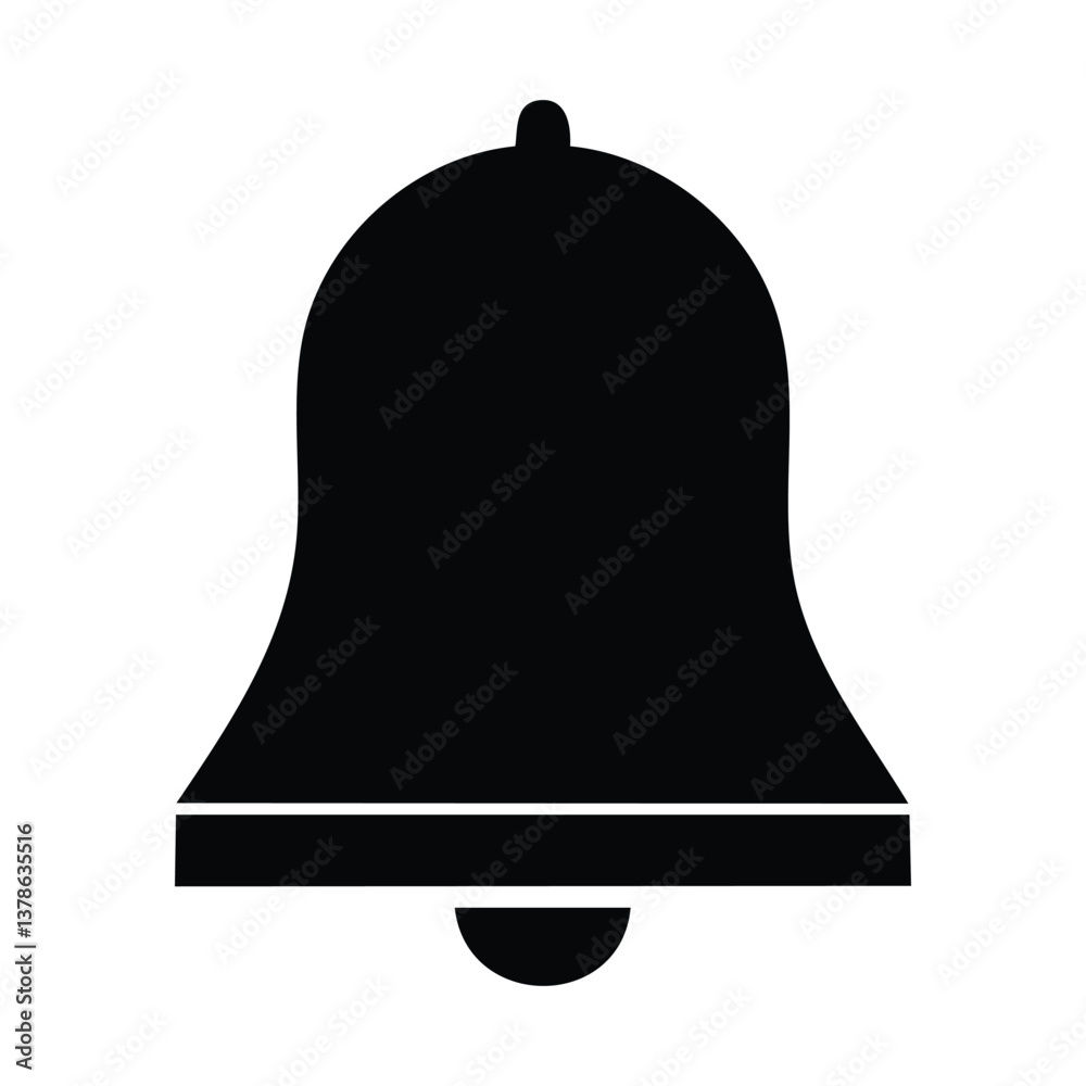 Black notification bell vector icon alert reminder alarm symbol message new update isolated sign Black notification bell vector icon alert reminder alarm symbol message new update isolated sign