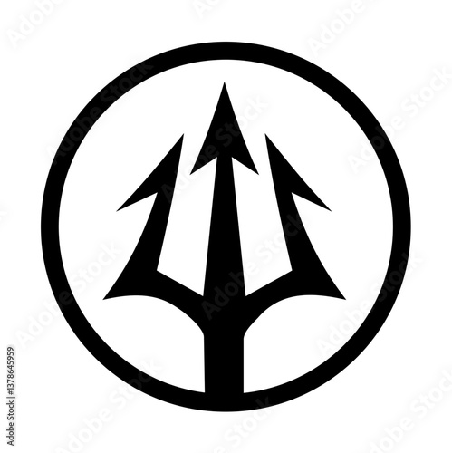 Trident logo icon. Vector image