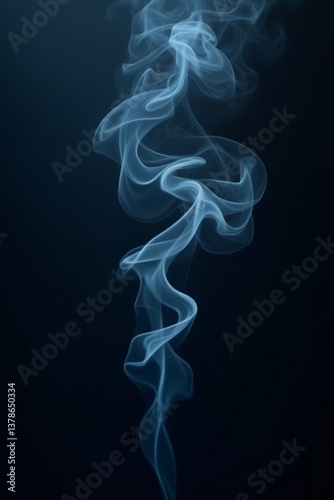 An abstract phone wallpaper showcasing swirling, ethereal smoke in deep blacks and electric blues with subtle gold accents, creating a mysterious and elegant atmosphere