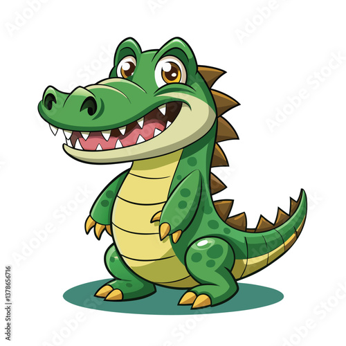 crocodile cartoon illustration 