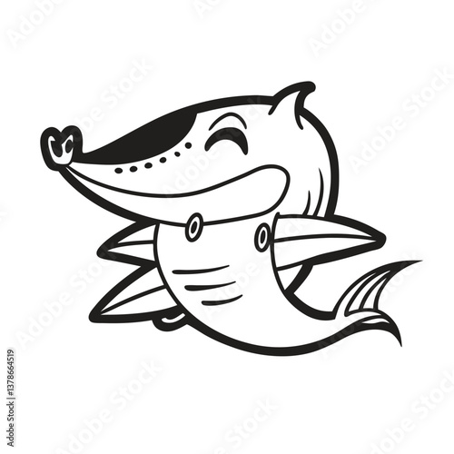 cartoon shark vector illustration