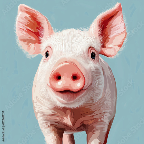 pig, animal, illustration, background
