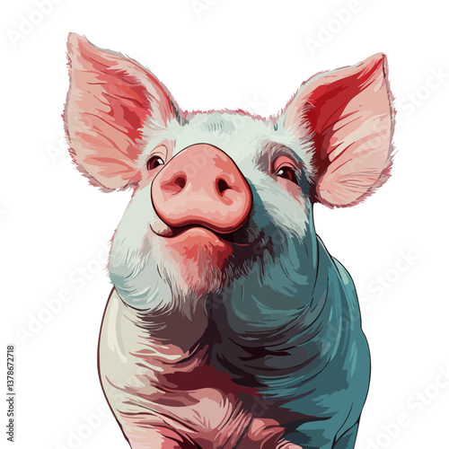 pig, animal, vector, transparent background