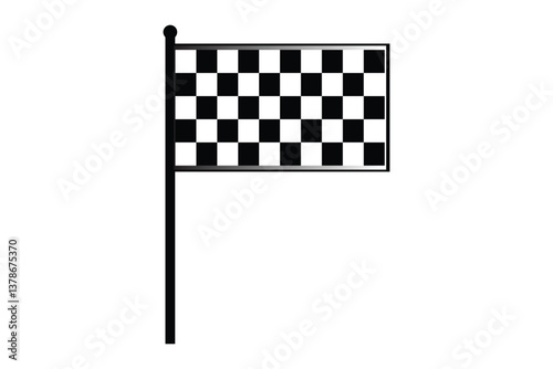 racing sports flag icon. checkered flag icon on white background.