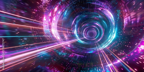 Neon Vortex: A Journey Through Digital Space