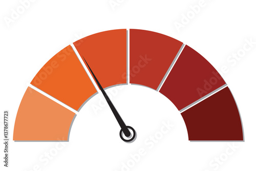Speedometer icon . Speed indicator. Gauge, dashboard, tachometer, scale. Speedometer icon with arrow. Editable stroke line icons. Vector illustration.