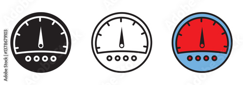Rating Speed Meter Set - Vector Stock Illustration . 