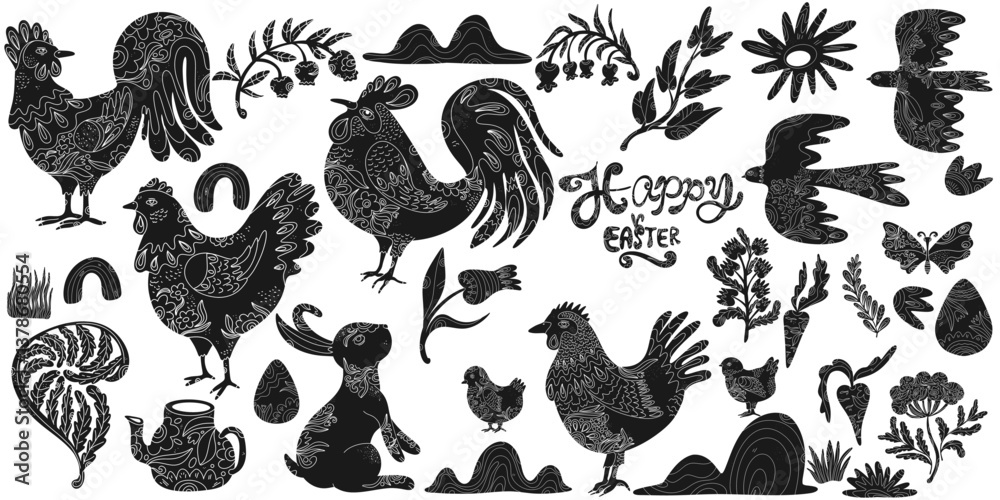Happy Easter. Vector Happy Easter. Vector