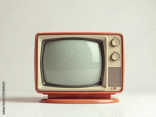 old tv set isolated