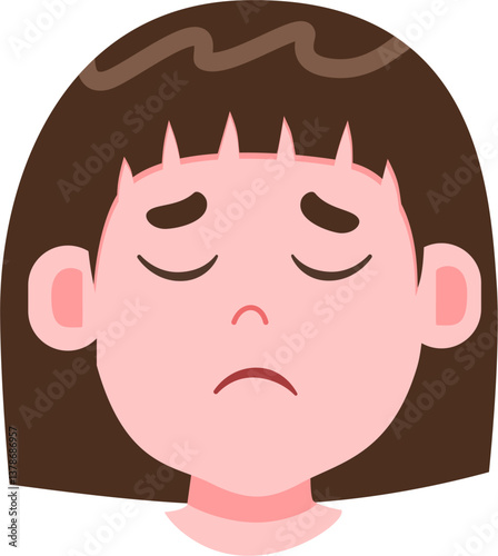 Expression face cute kids avatar 