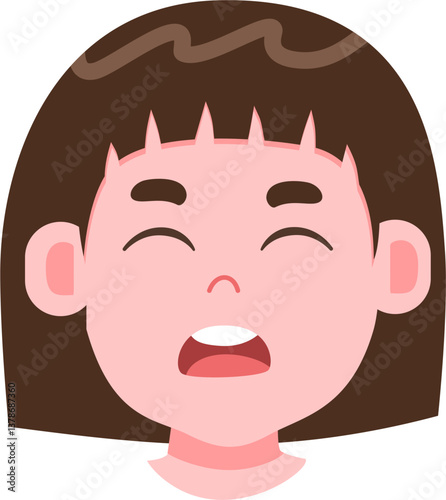 Expression face cute kids avatar 