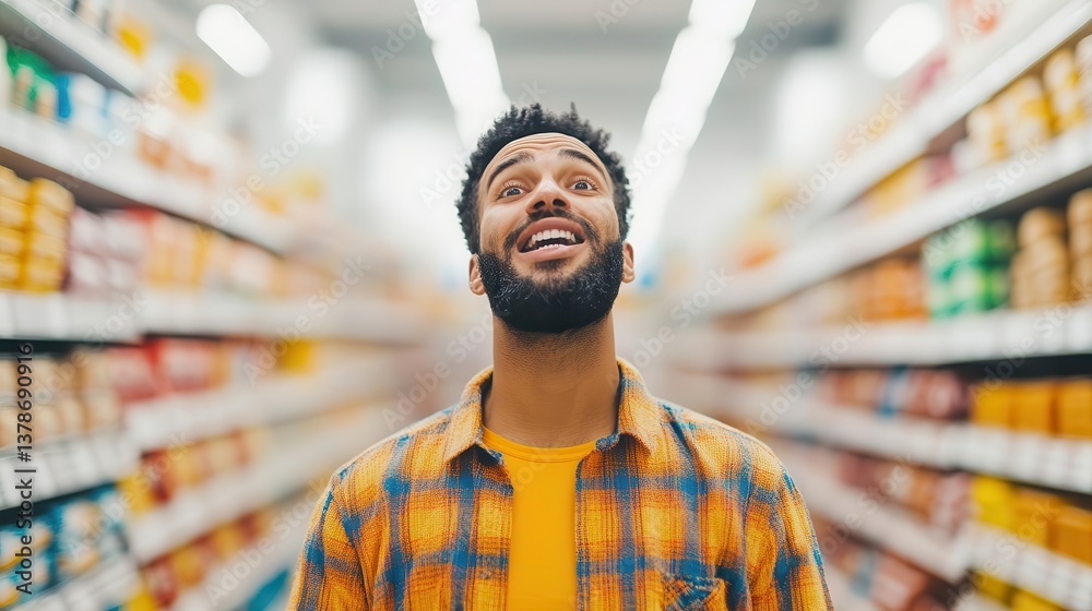A cinematic shot of a frustrated shopper refusing to buy an overpriced, tariffed product A cinematic shot of a frustrated shopper refusing to buy an overpriced, tariffed product